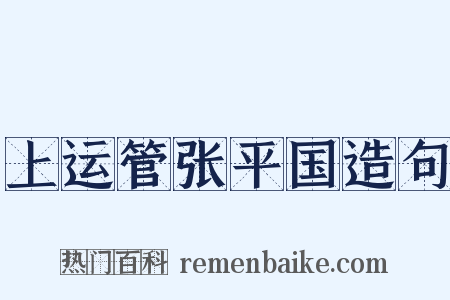上运管张平国造句是什么意思的图片